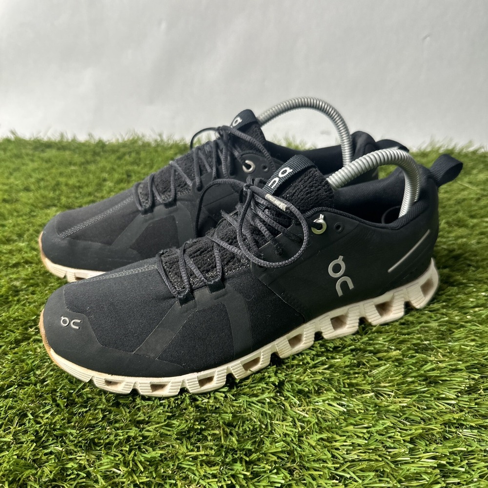 ON Cloud Terry Running Sneaker Shoes Black/White, Womens 9 Medium US
